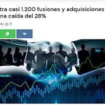 Espaa registra casi 1.200 fusiones y adquisiciones hasta agosto con una cada del 28%